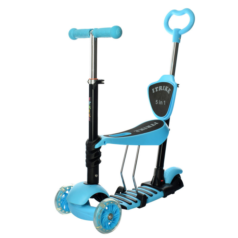 Самокат 5в1 iTrike Maxi JR 3-026-K (blue) Самокат 5в1 iTrike Maxi JR 3-026-K (blue)